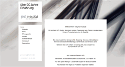 Desktop Screenshot of pro-musica.net